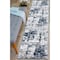 World Rug Gallery Distressed Abstract Runner Rug 2'x7' Blue 910BLUE2X7 - alternate 1